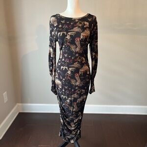 Brand New Nicole Miller Printed Bodycon Dress